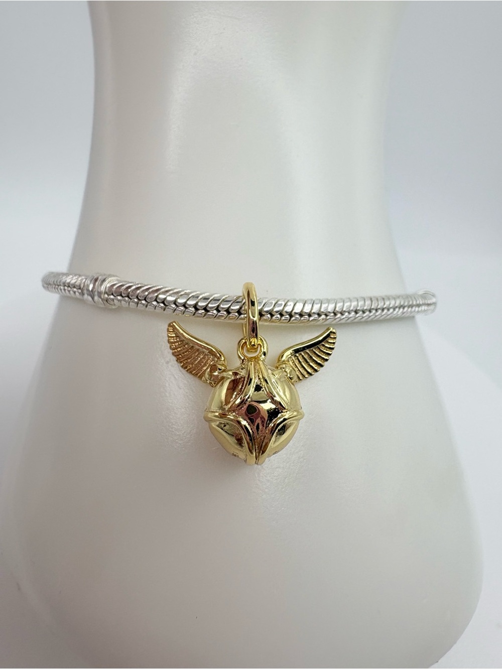 Pandora Shine Gold Harry Potter Golden Snitch Wings Pendant Charm